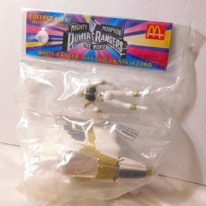 Mighty Morphin Power Rangers McDonald's White Ranger with Falcon Ninjazord Toys